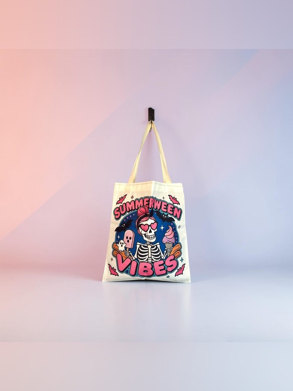 Summerween Vibes 2D Tote Bag - Polyester